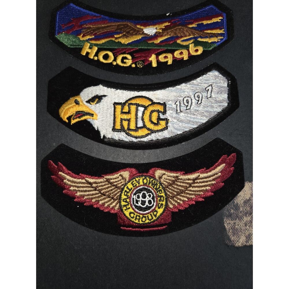 Vintage Harley Owners Group H.O.G. Patches 1996,97,and 98